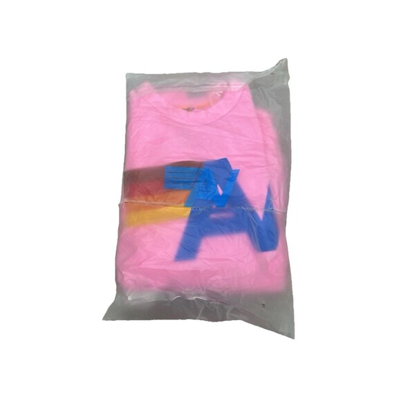 Aviator Nation Relaxed Logo Crew Sweatshirt Neon Pink Size S Unisex Pullover - Picture 3 of 7